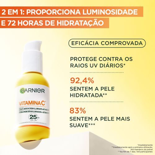 Sérum Creme 2 em 1 com Vitamina C e FPS 25